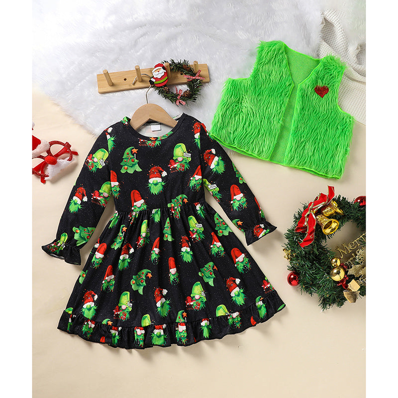 Toddler and Kids Christmas Dress Outfit Set