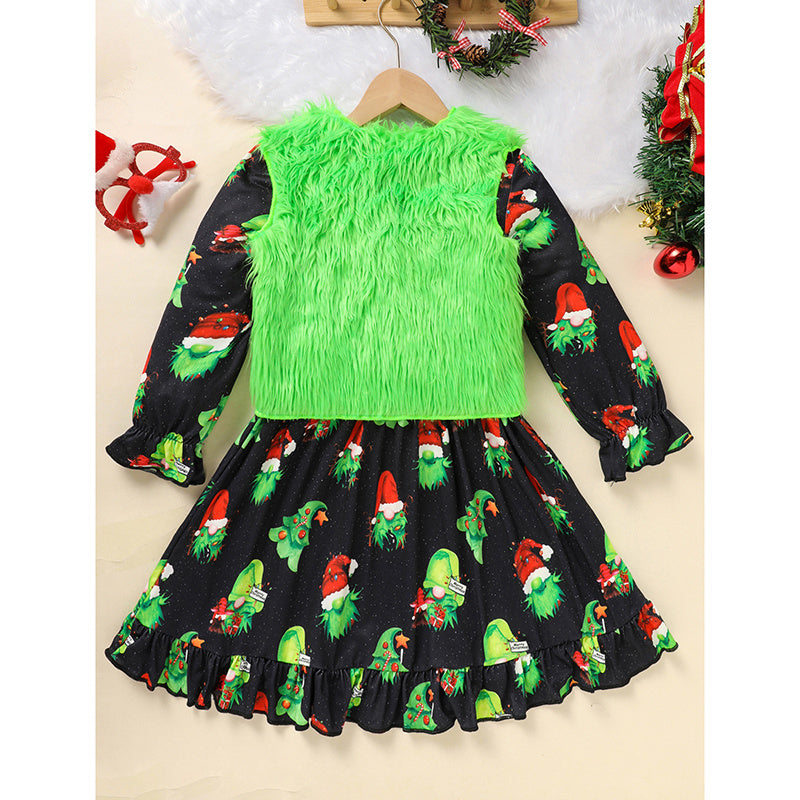 Toddler and Kids Christmas Dress Outfit Set