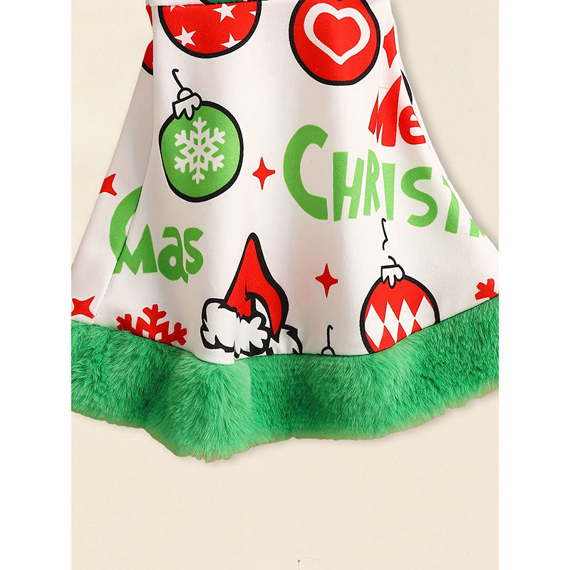 Toddler Girls Christmas Ruffle Long Sleeve Heart Print Top and Flared Pants with Headband Outfit Set